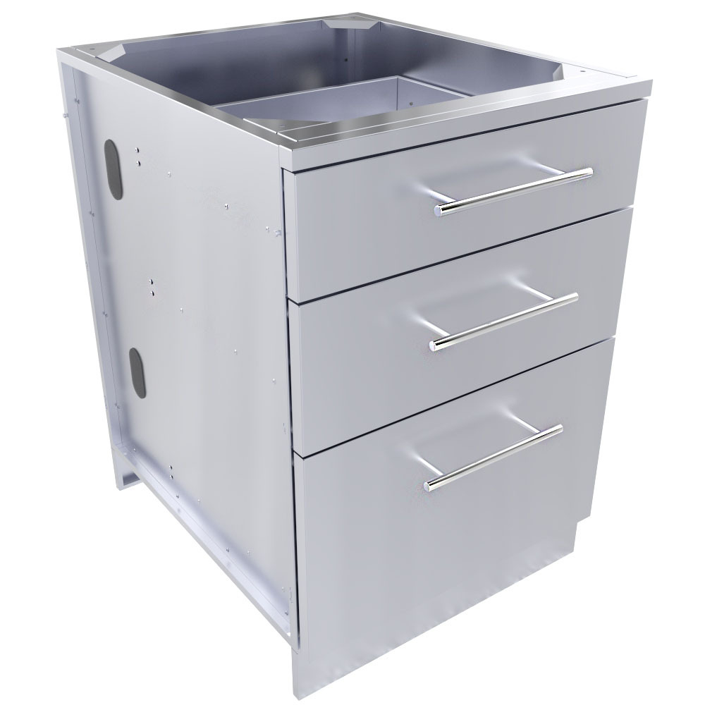 24" Large Triple Drawer Base Cabinet - Item No. SBC24STD