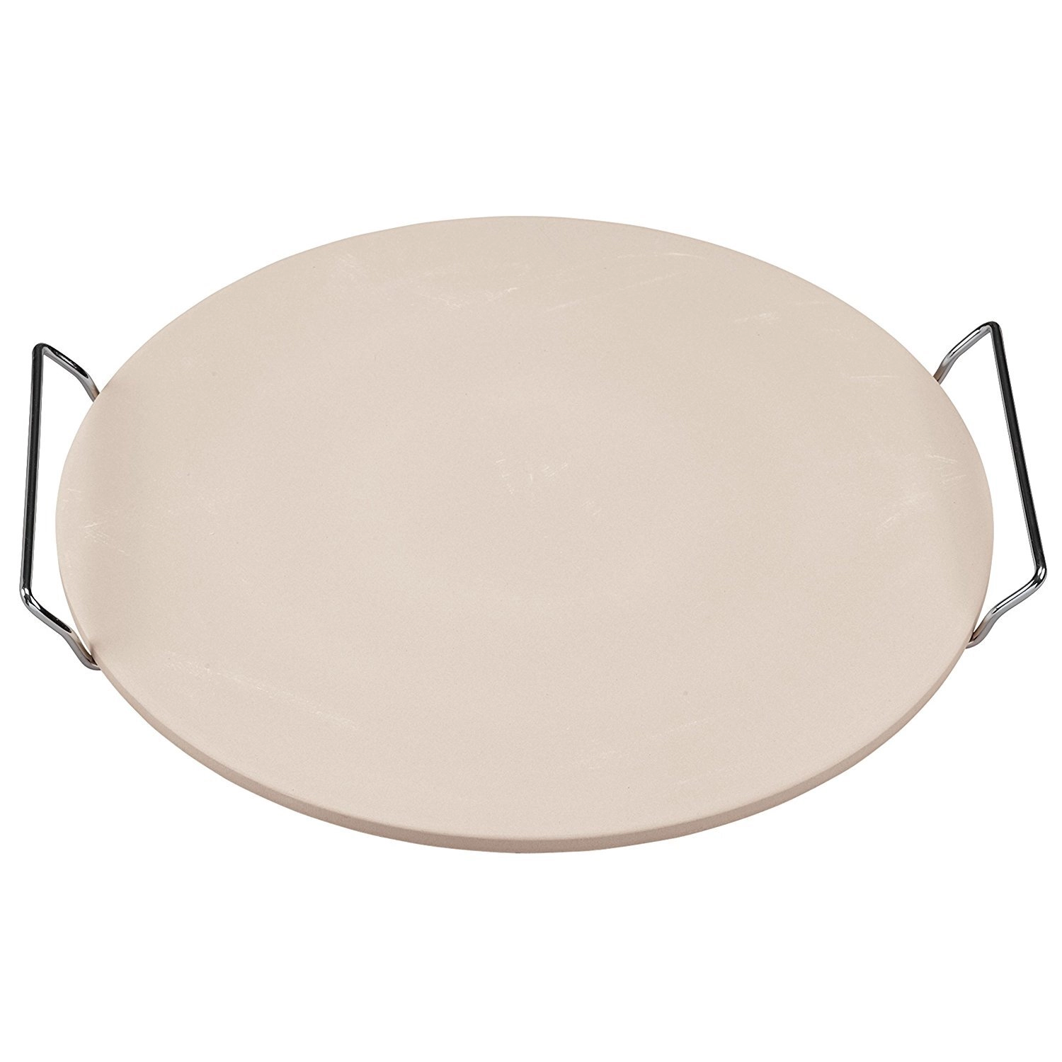 15" Diameter Ceramic Pizza Stone with Rack