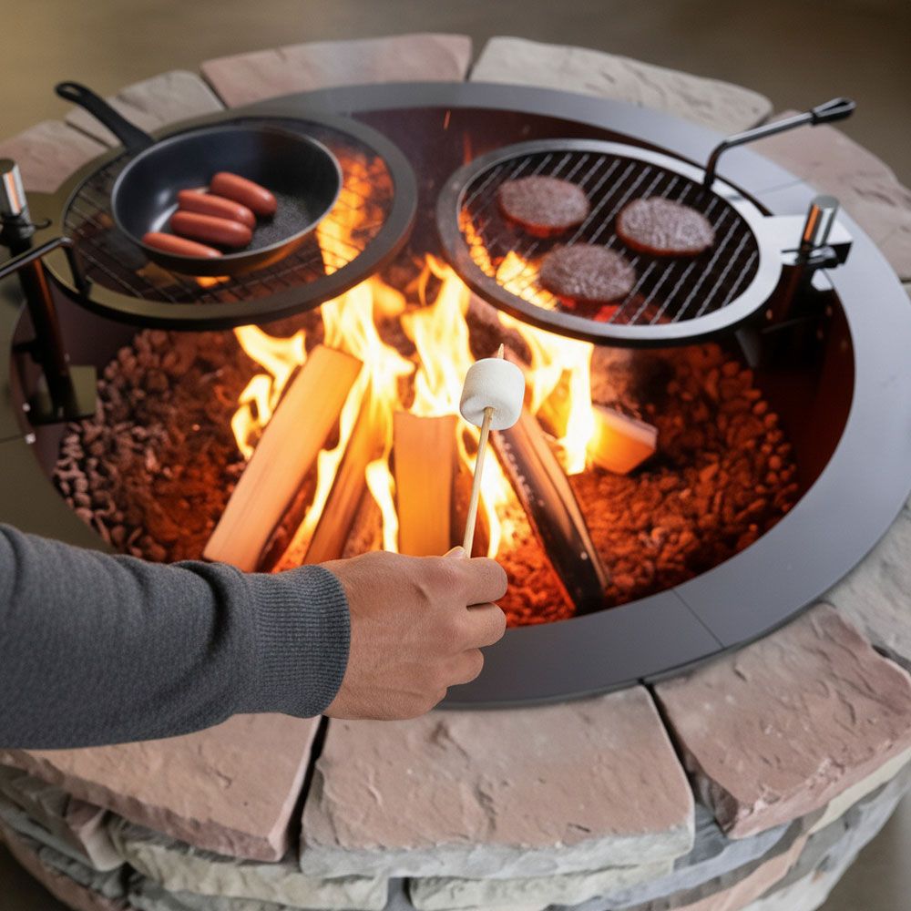 48" Insert + Dual Swivel Grill Package