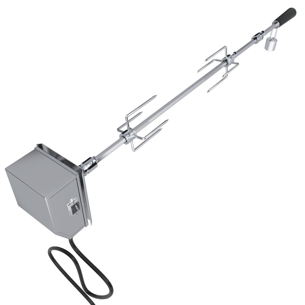 Ruby Stainless Steel Rotisserie Kit w/Mounting Bracket - Rot-Kit for 30" RUBY3B - P-RK-3B