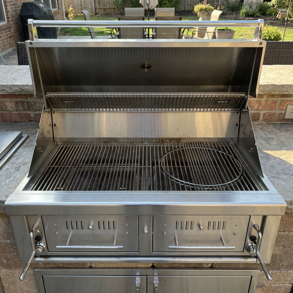 Open True-Hybrid grates with warming rack and cook ring
