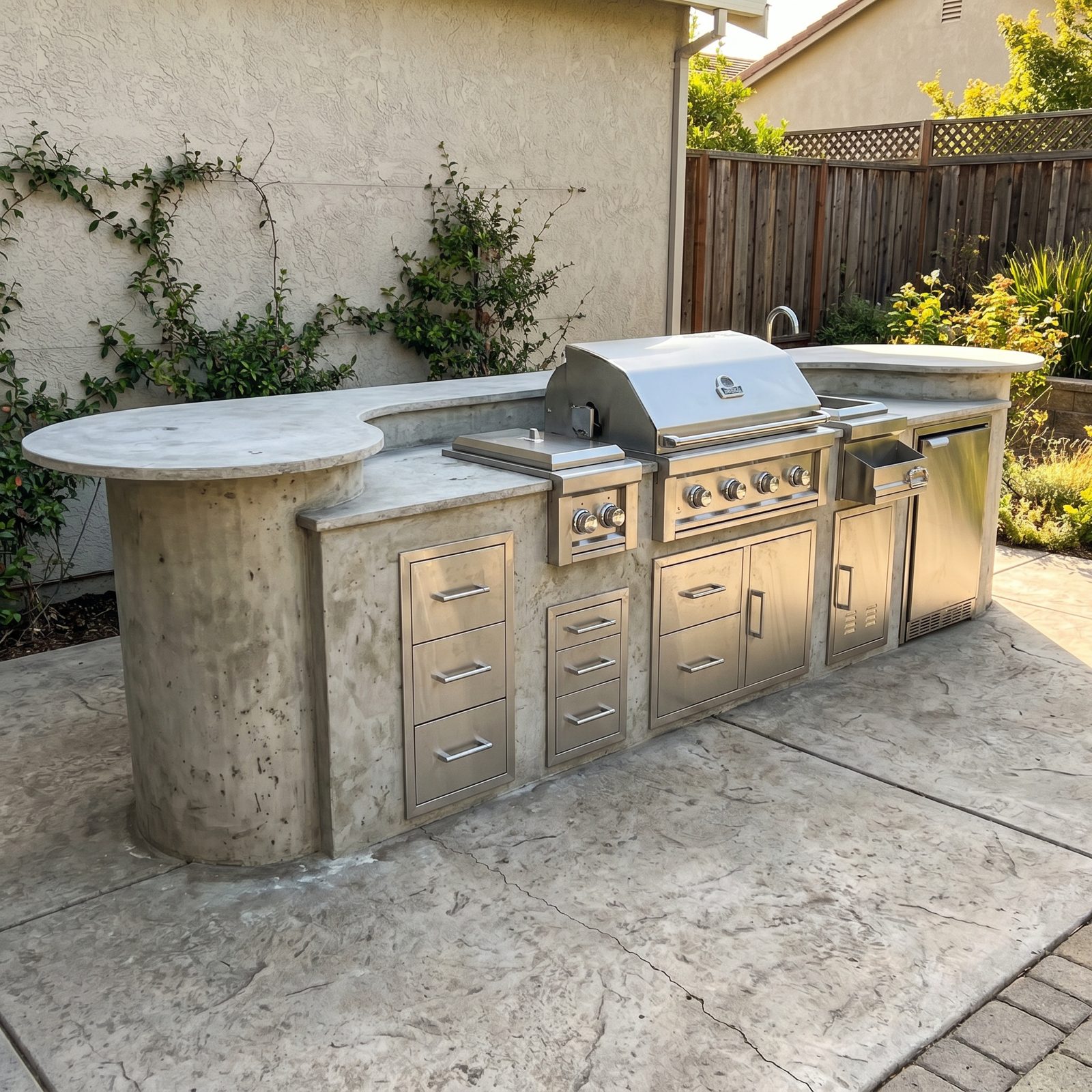 Concrete bar island