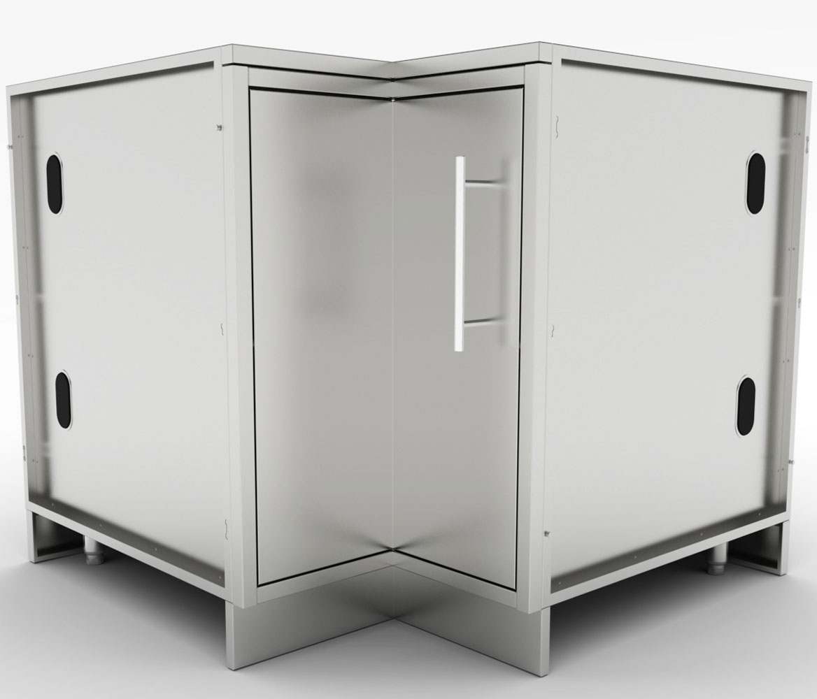 12"x12" Corner Cabinet with Swivel Shelves - SBC12SLS