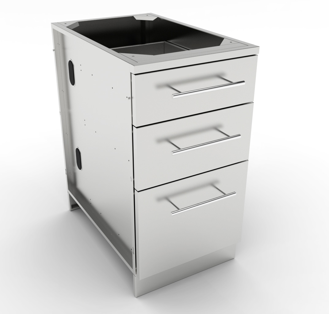 18" Triple Drawer Base Cabinet - SBC18STD