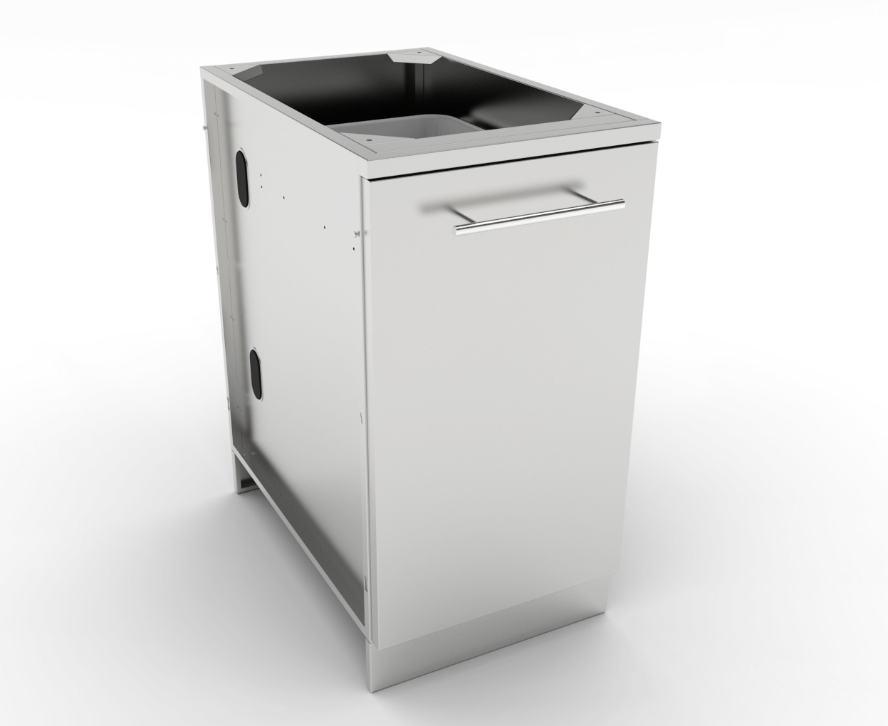 18" Trash Drawer Cabinet w/Two Top Loading Bins - SBC18STRD