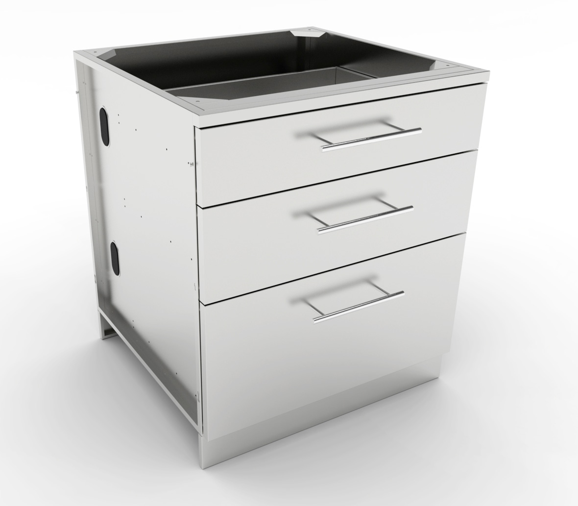 30" Large Triple Drawer Base Cabinet - SBC30STD
