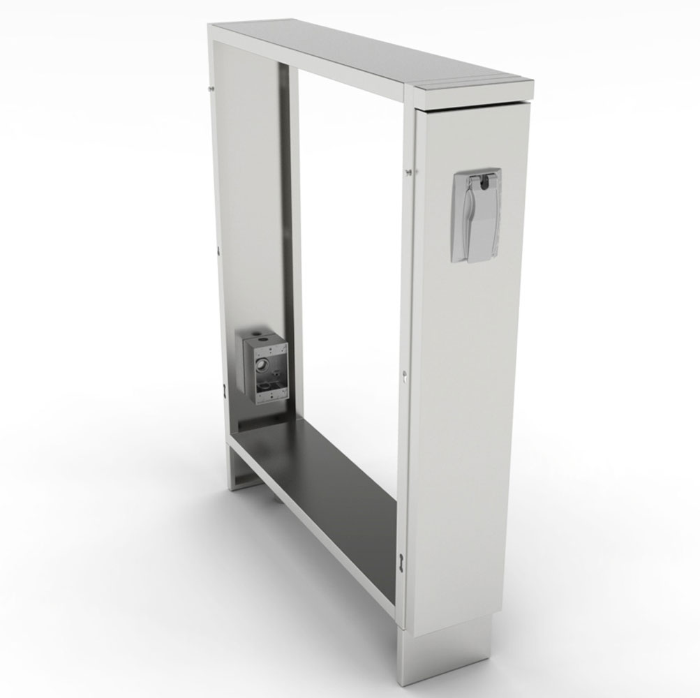 6" Spacer Base Cabinet w/Front & Back Interior Electrical Box - SBC6SPEL