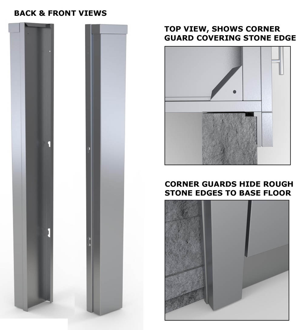 3" End Corner Guard Panel for Left Side of Base Cabinets - SCC3ENDSPL