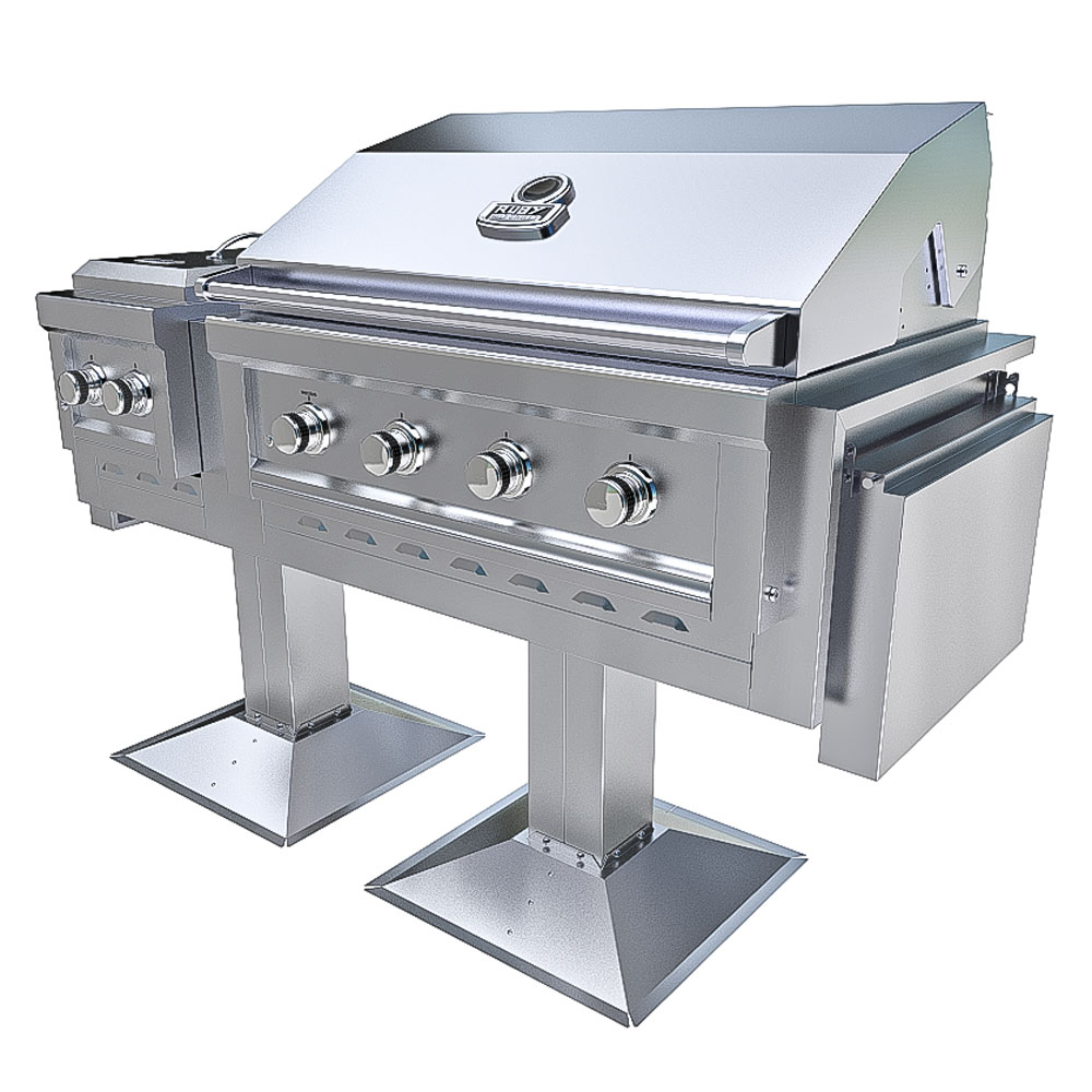 Ruby Elite Pro Duo™ — 4-Burner Grill & Double Versa Burner 3