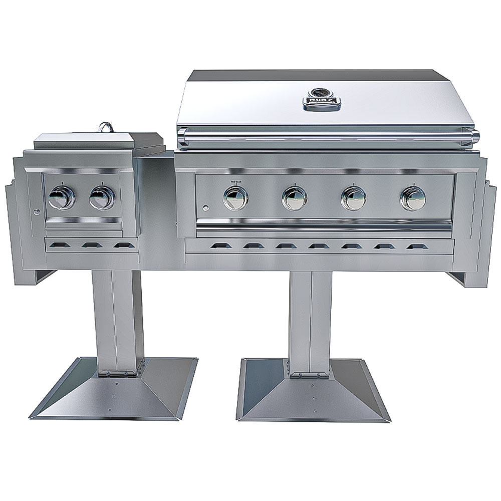 Ruby Elite Pro Duo™ — 4-Burner Grill & Double Versa Burner 4