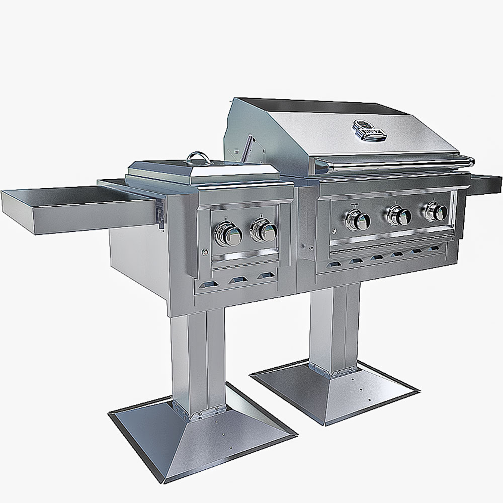 Ruby Pro Duo™ — 3-Burner Grill & Double Versa Burner 3