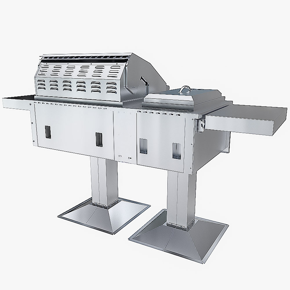 Ruby Pro Duo™ — 3-Burner Grill & Double Versa Burner 4