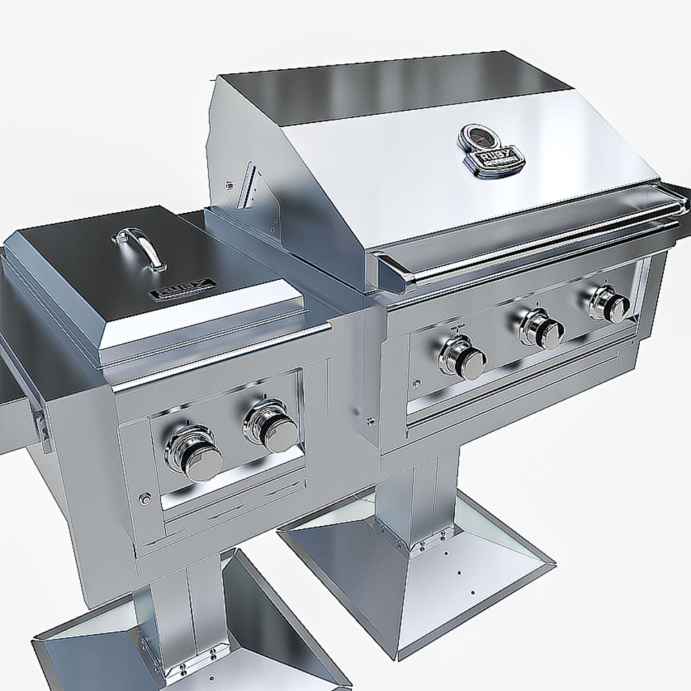 Ruby Pro Duo™ — 3-Burner Grill & Double Versa Burner 5
