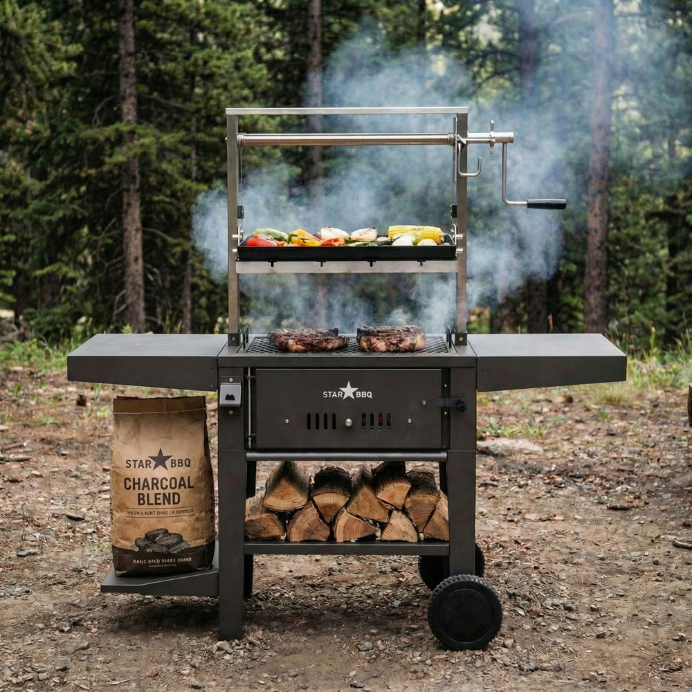24″ Santa Maria Crank Grill + Cart