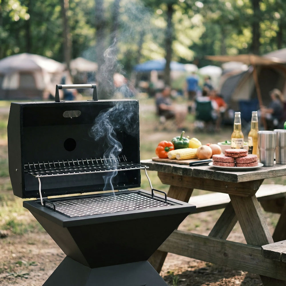 Smokeless Fire Pit with Hood