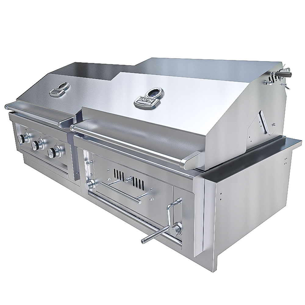 Ruby-Hybrid Pro Duo™ — Gas + Charcoal/Wood Combo Package