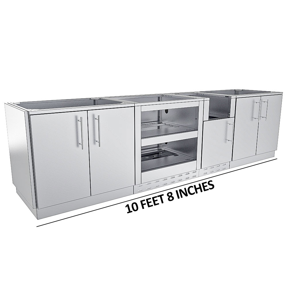 Galley Base Cabinet Island Package – SBP‑GALLEY/BASE 10′8″