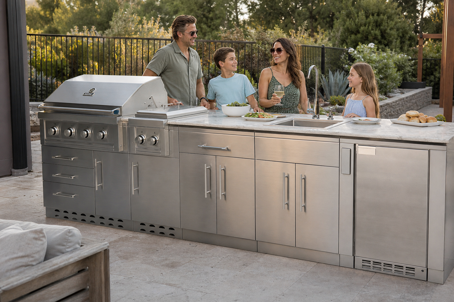 Entertaining Island β Built-In Grill