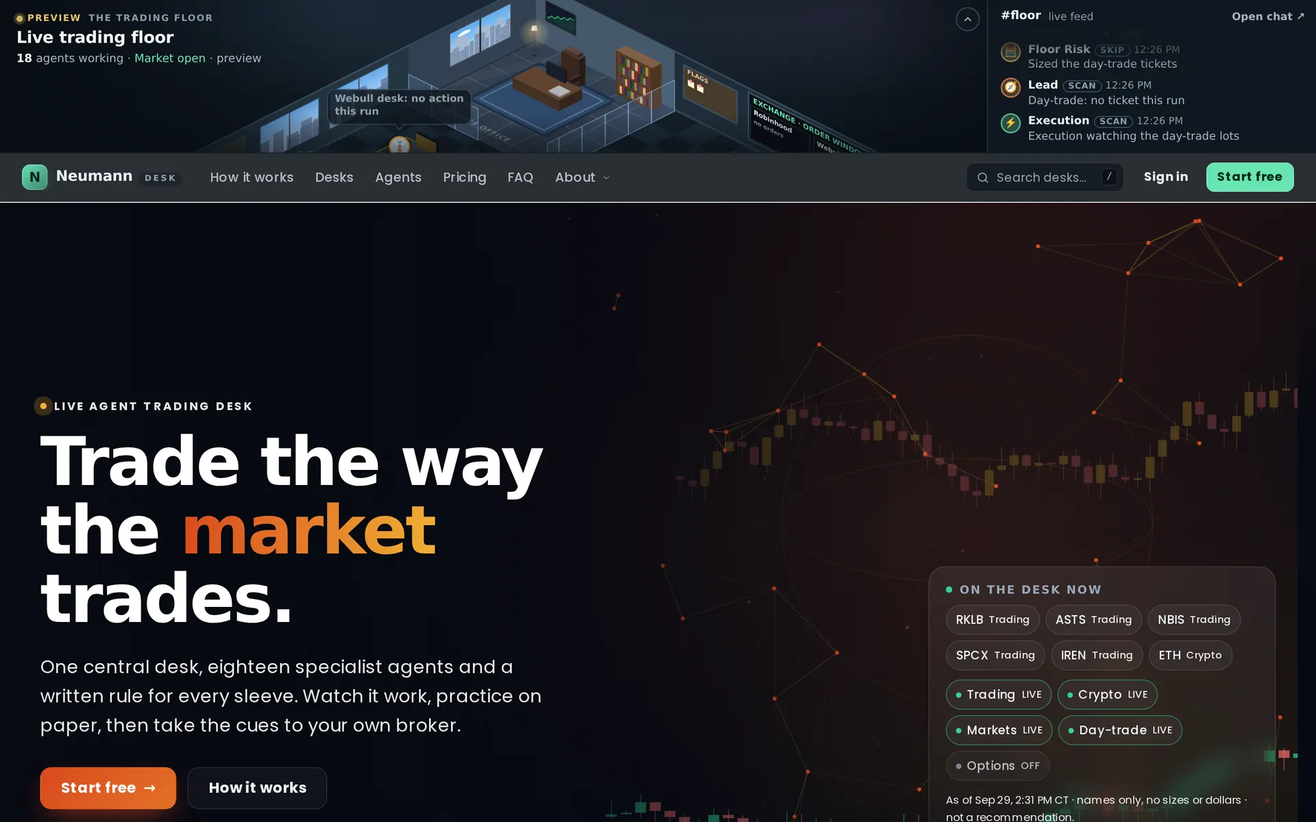 Agent trading desk kit in Hubbase