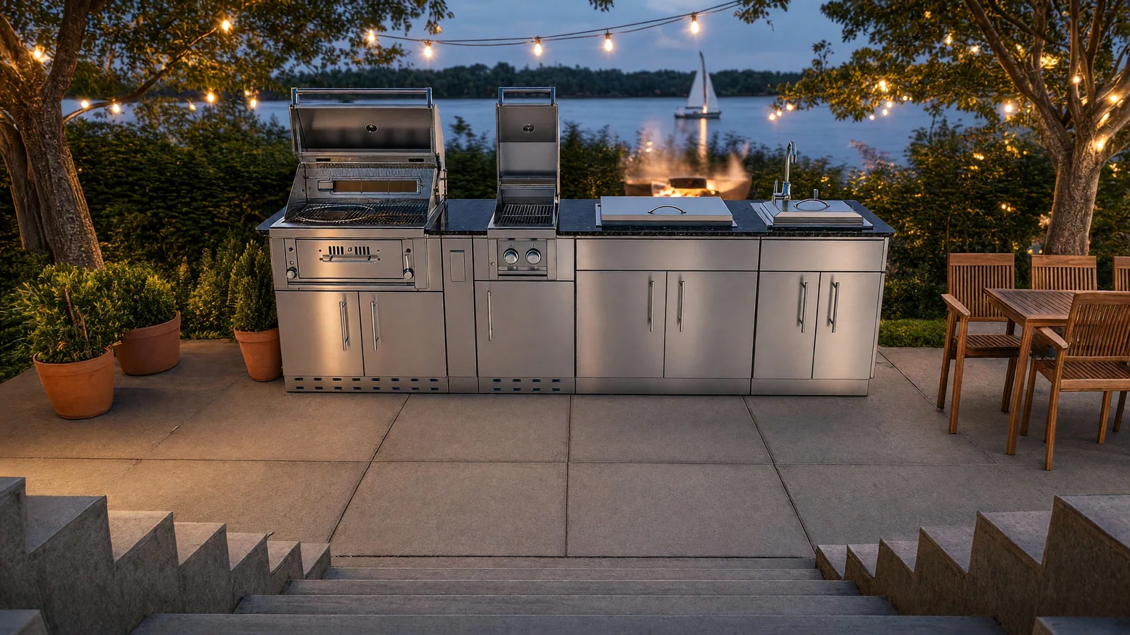 Dusk on the patio