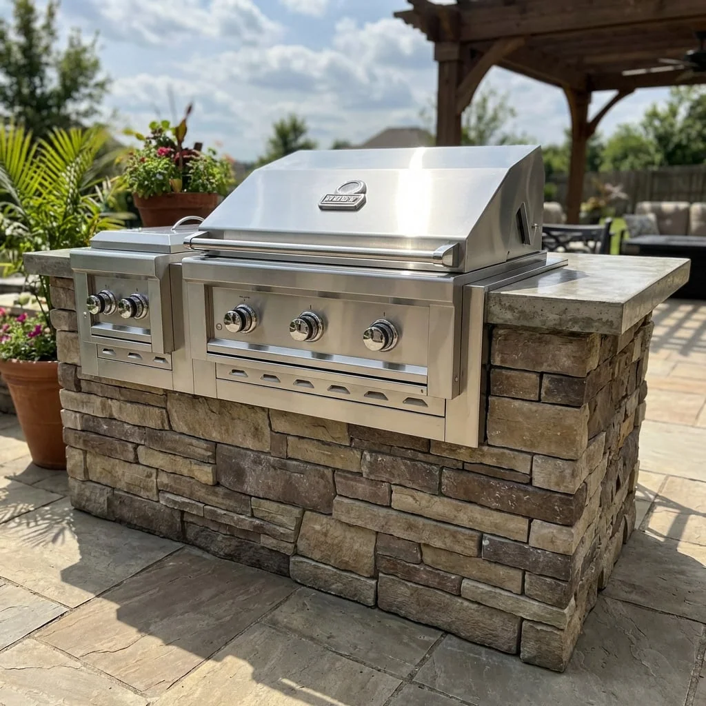 Grill jacket in an island